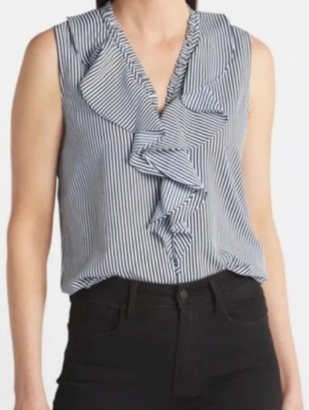Karl Lagerfeld Yagavi Button Up Striped Blouse